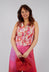 Kazamar Vest in Bright Red Print