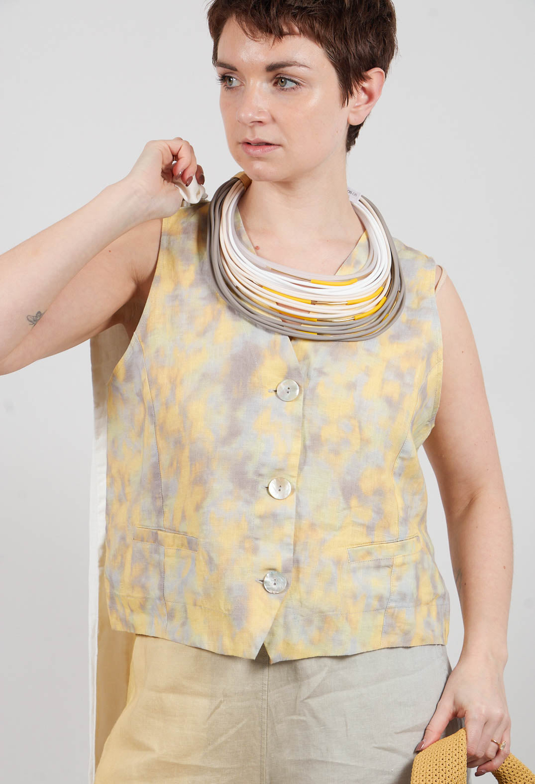 Kazamar Waistcoat in Sunlight Print
