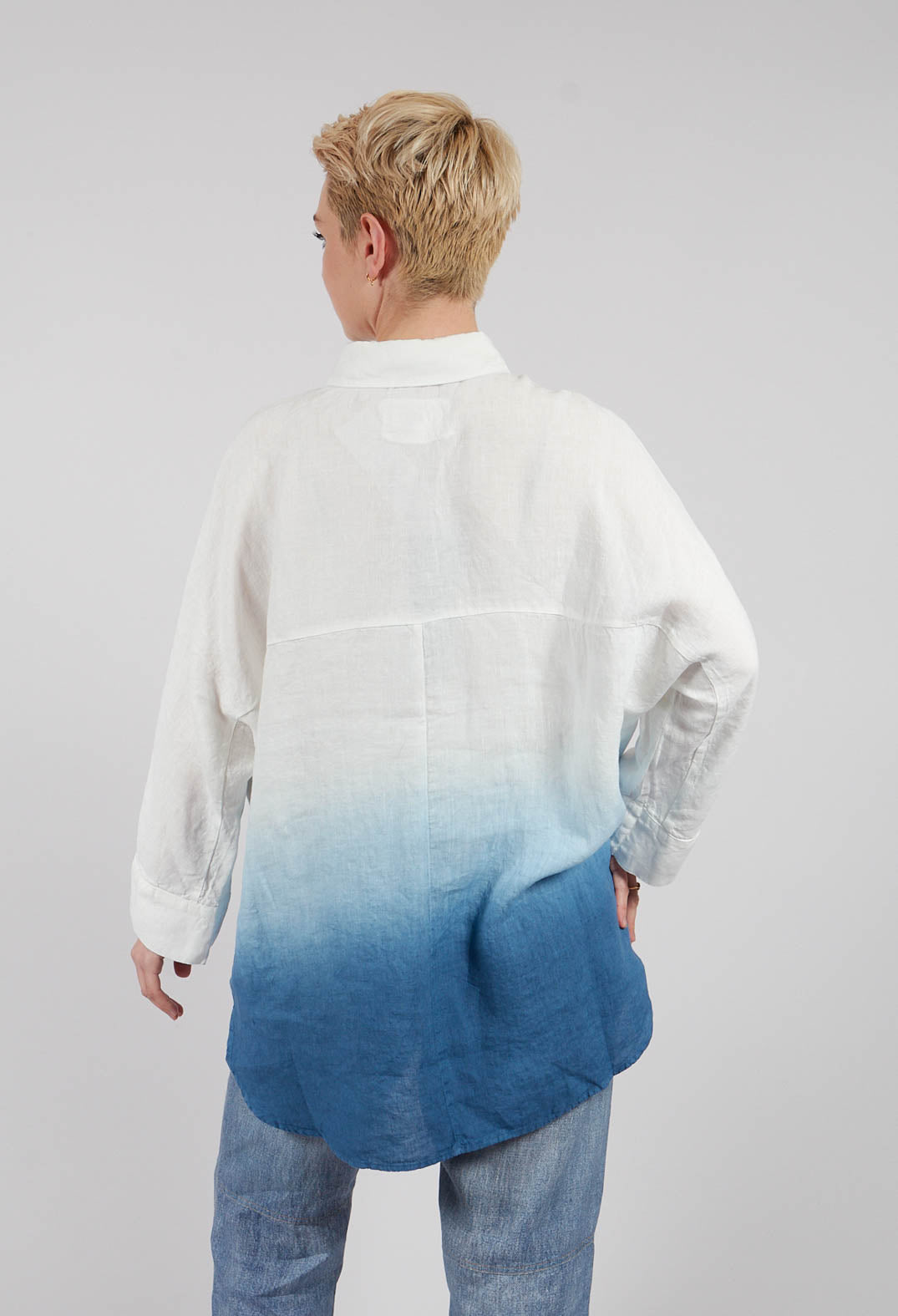 Monapar Blouse in Undyed Blue