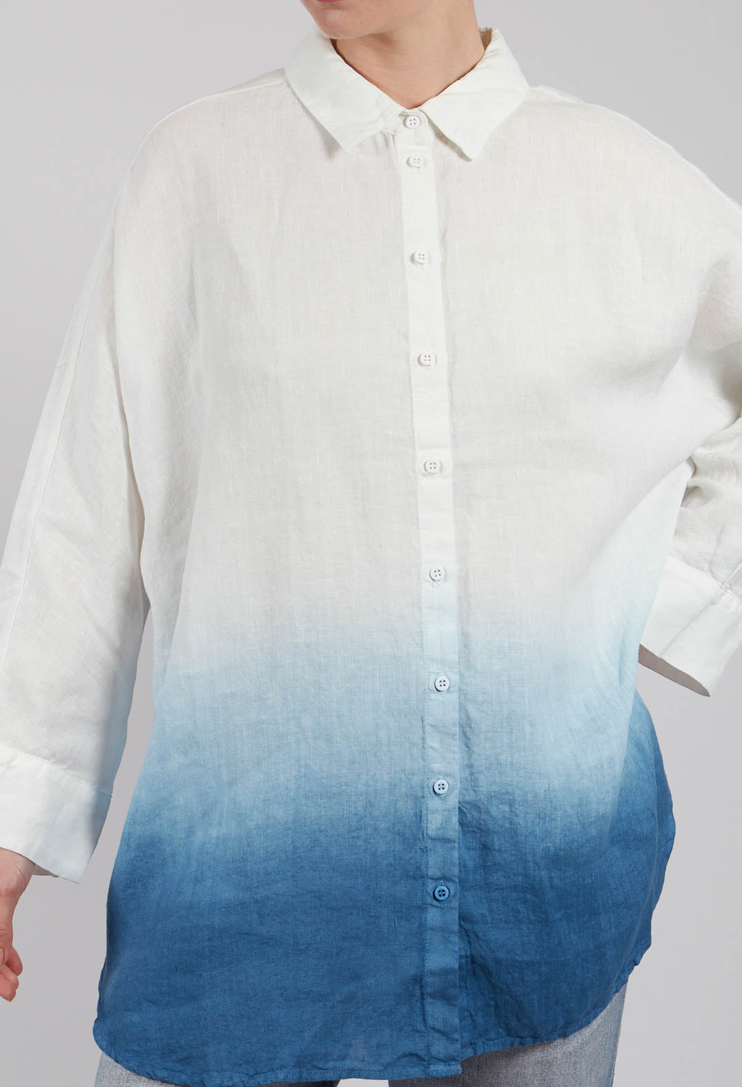 Monapar Blouse in Undyed Blue