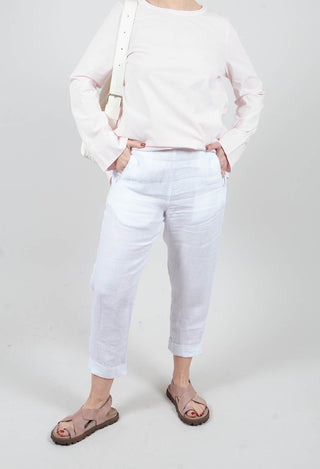 Linen Geisha Pants in White