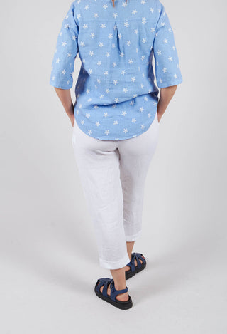 Linen Geisha Pants in White