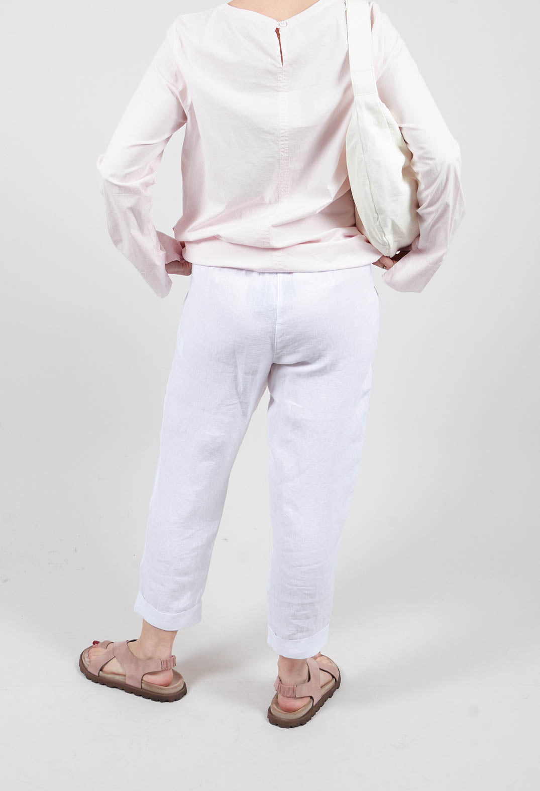 Linen Geisha Pants in White