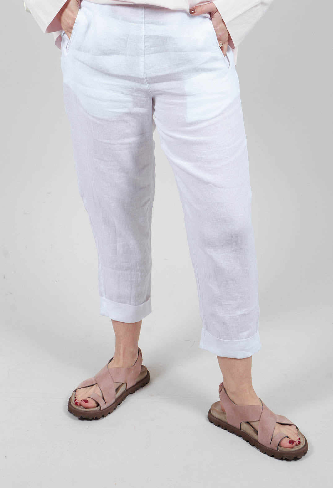 Linen Geisha Pants in White