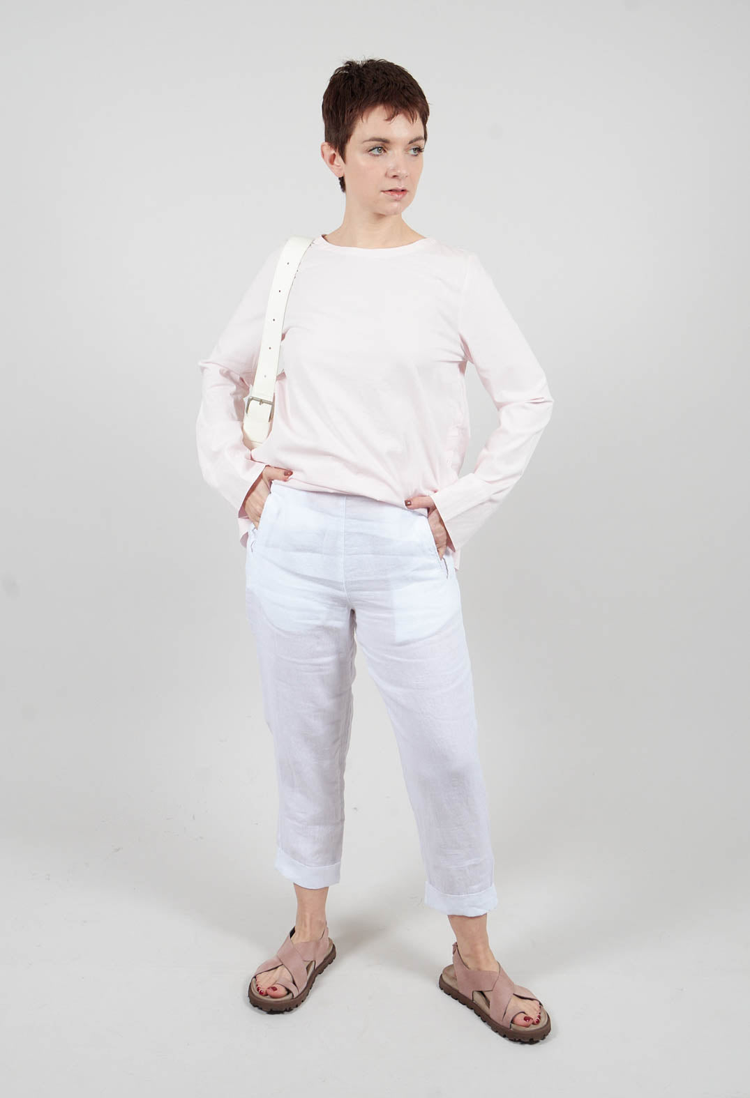 Linen Geisha Pants in White