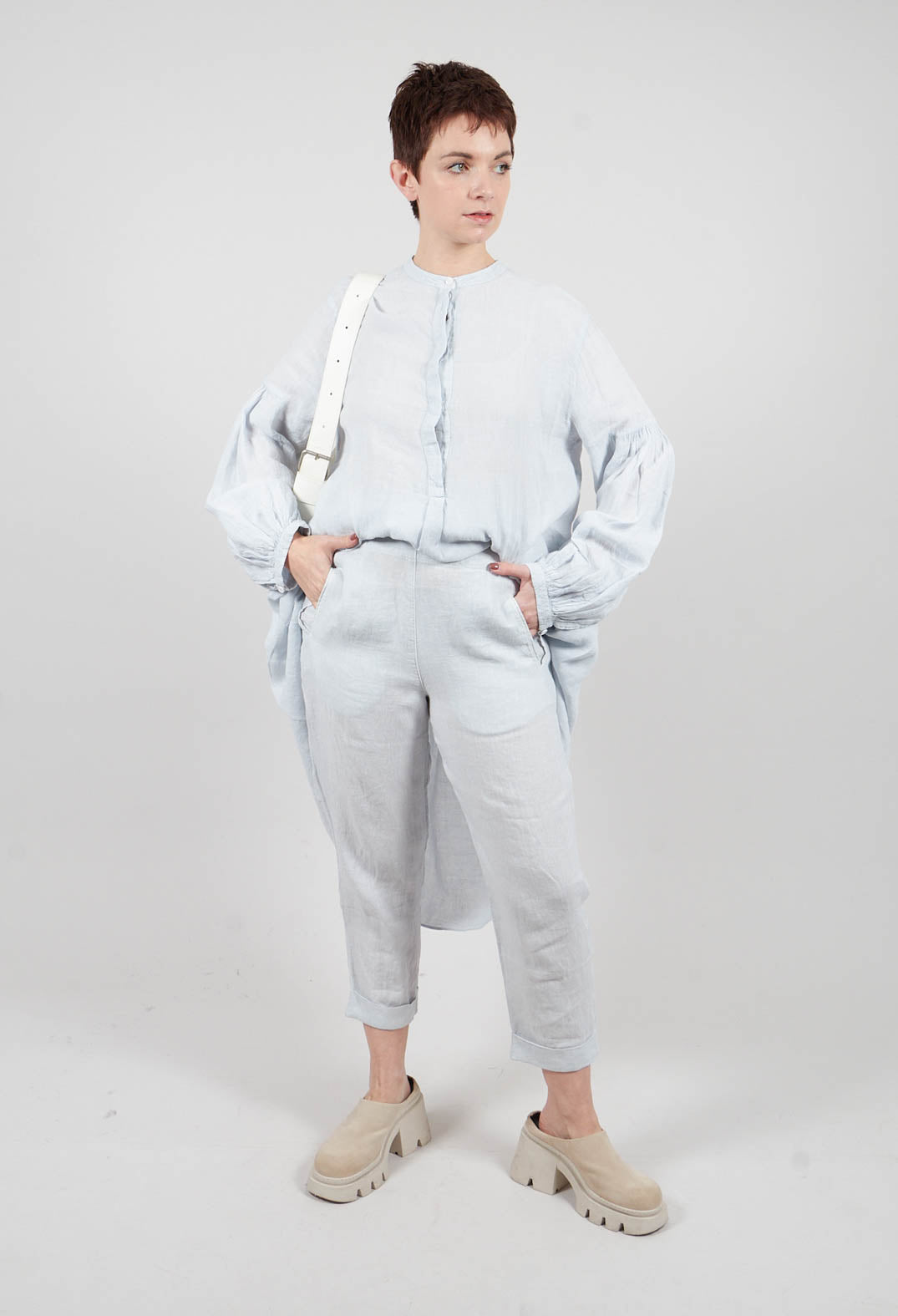 Linen Geisha Pants in Pearl