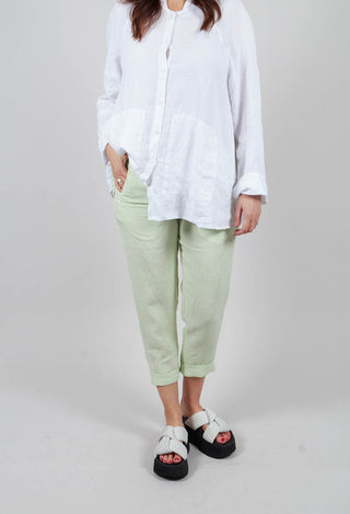 Linen Geisha Pants in Spring Green