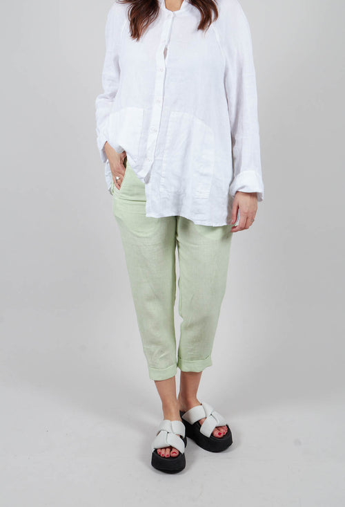 Linen Geisha Pants in Spring Green