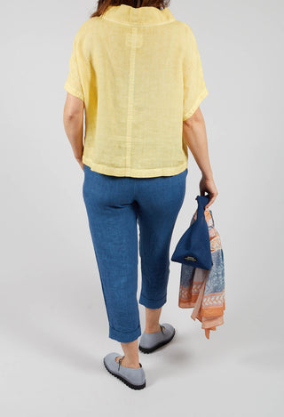 Linen Geisha Pants in Eve Blue
