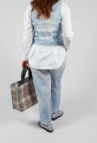 Long Geishan Pants in Bleach Denim