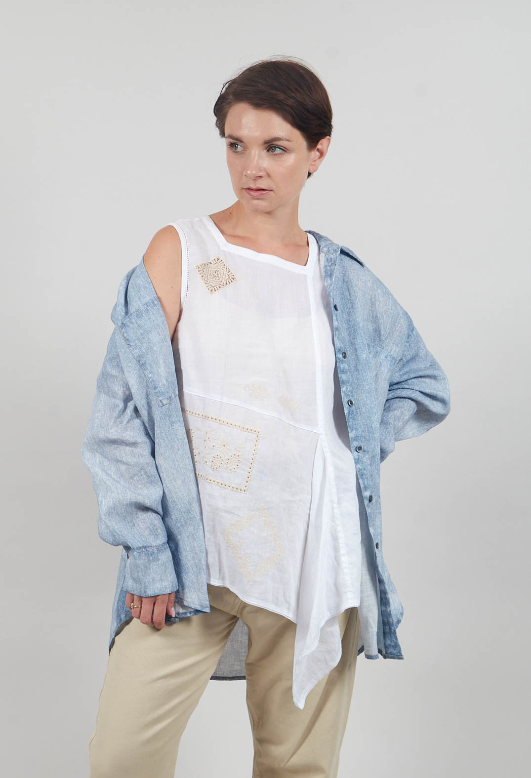 Kabo Blouse in Blue Denim