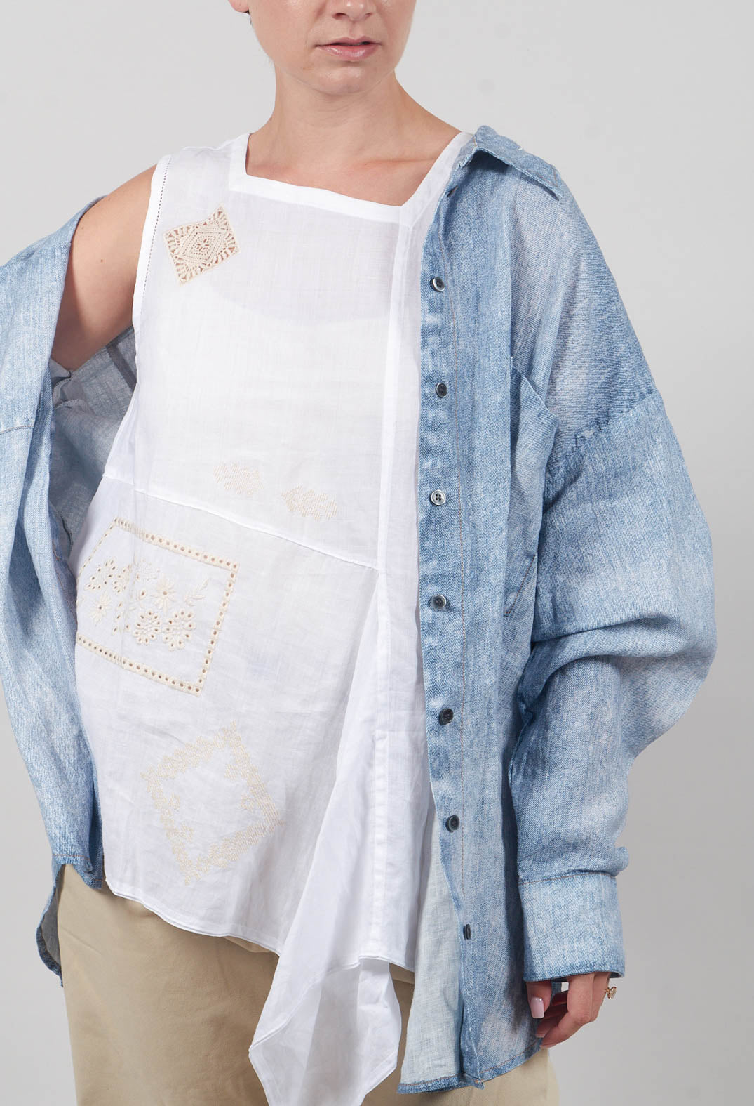Kabo Blouse in Blue Denim