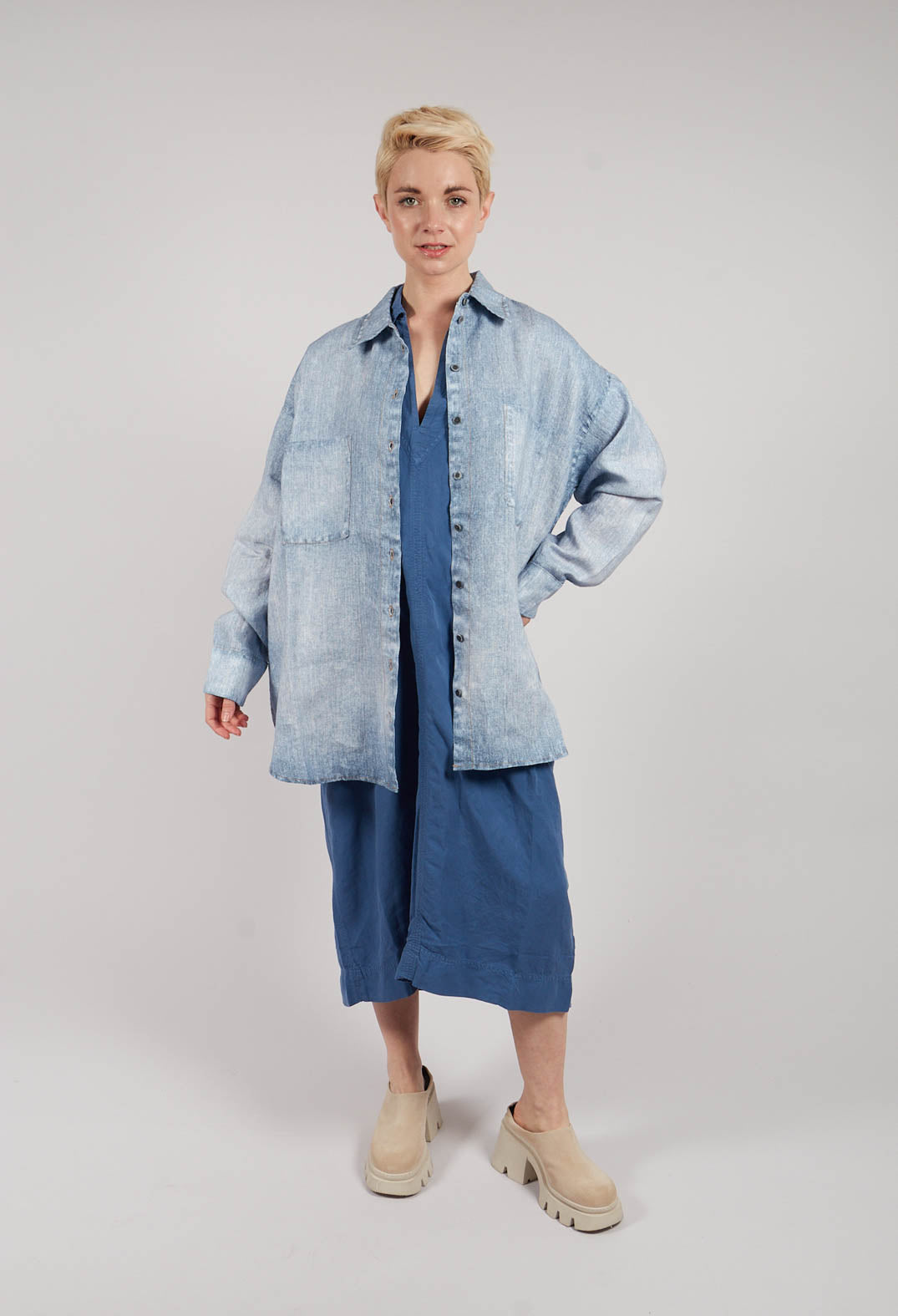 Kabo Blouse in Blue Denim