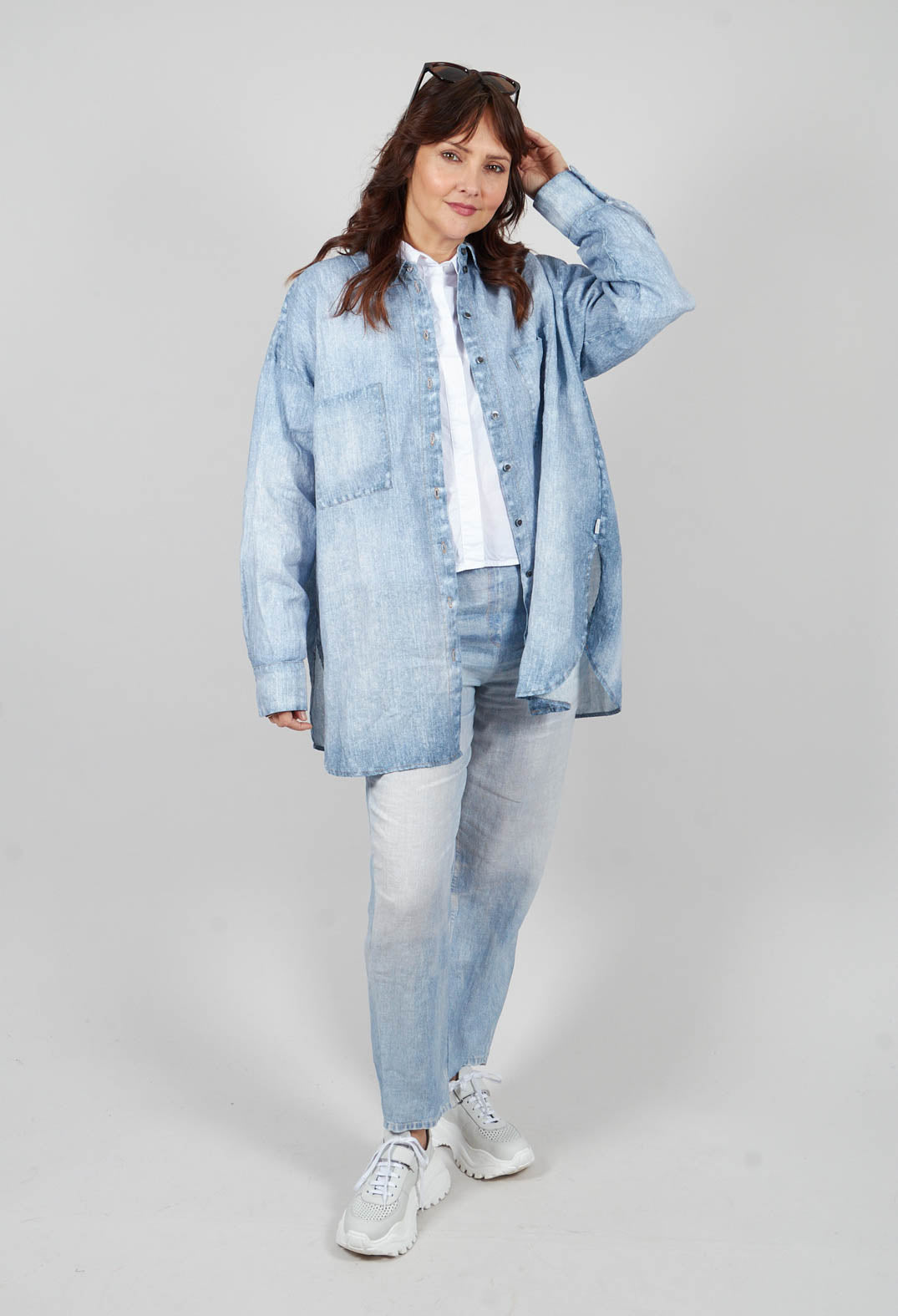 Kabo Blouse in Blue Denim