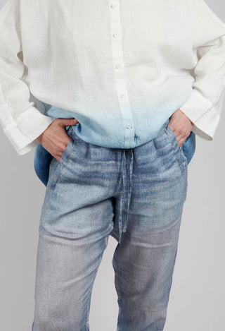 Adrienna Trousers in Blue Denim