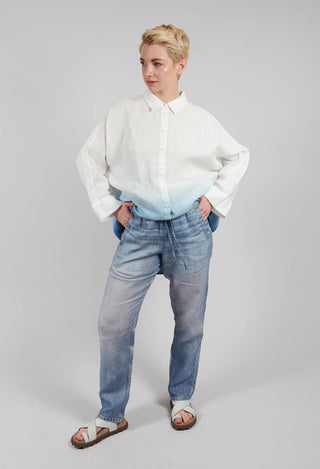Adrienna Trousers in Blue Denim