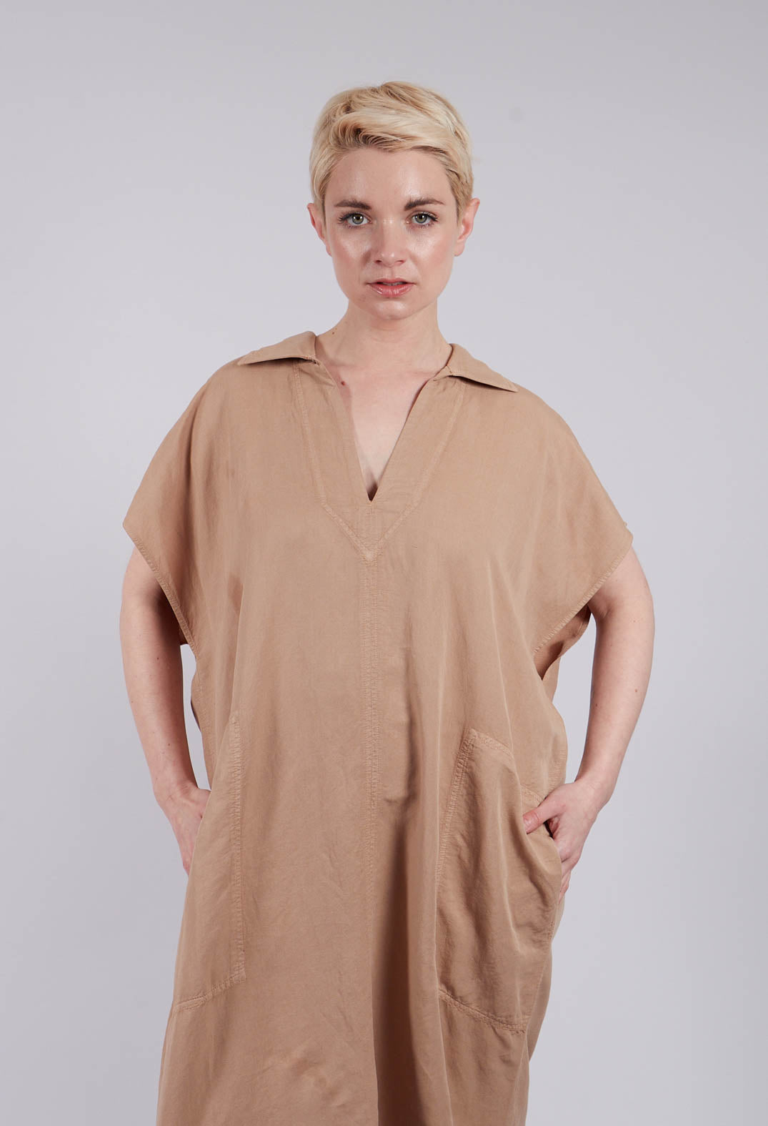 Dualani Dress in Tan
