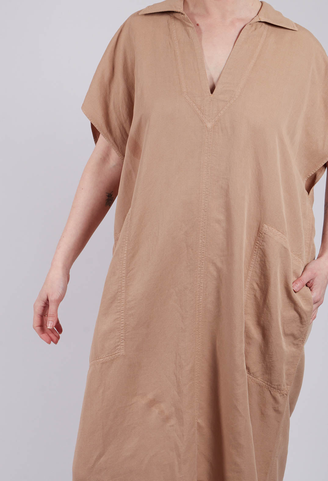 Dualani Dress in Tan