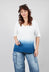 Rike Top in Undyed and Blue