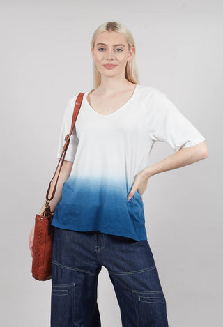 Rike Top in Undyed and Blue