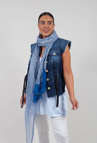 Raise Up Waistcoat in Denim Blue