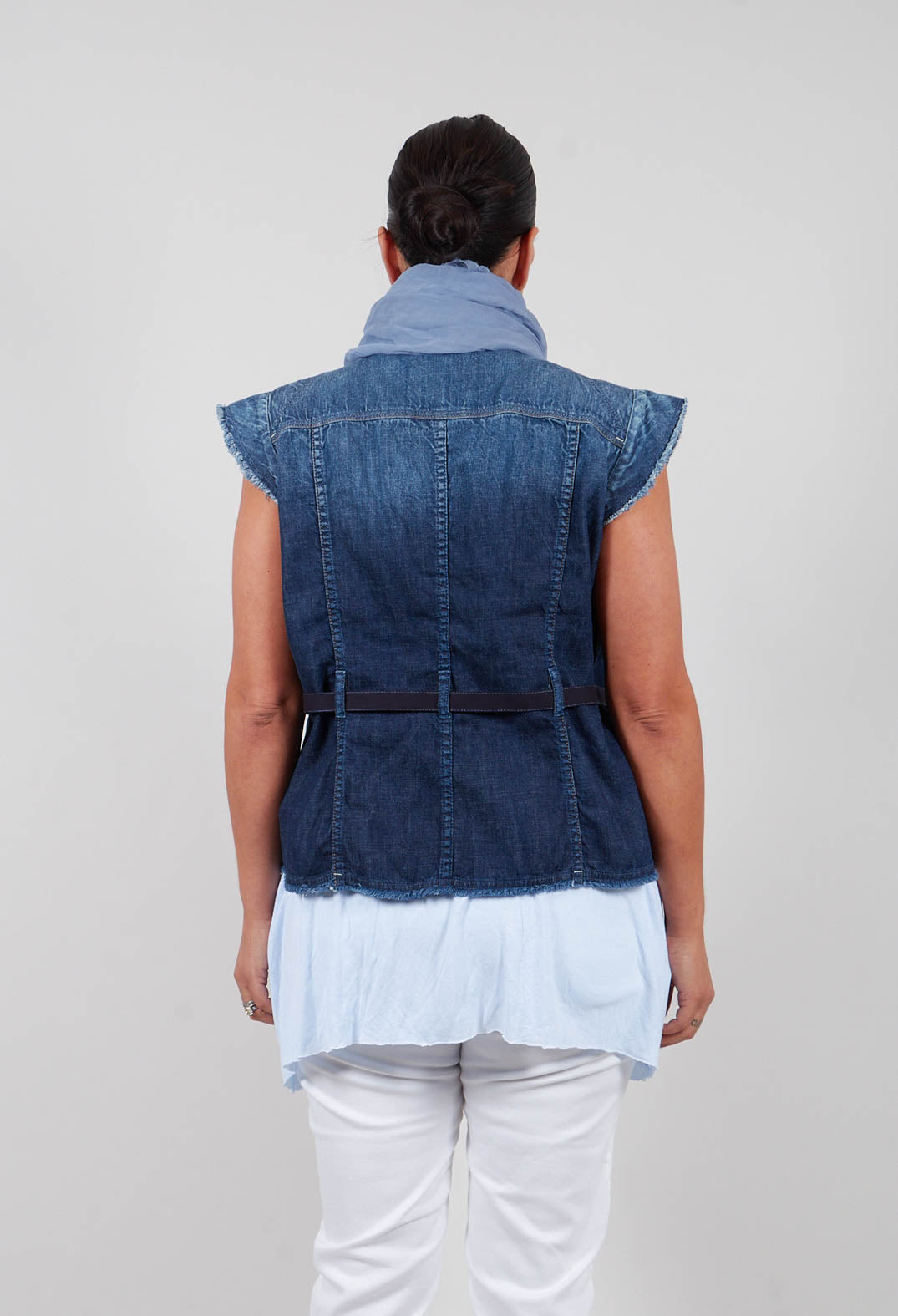 Raise Up Waistcoat in Denim Blue