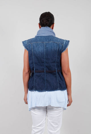 Raise Up Waistcoat in Denim Blue
