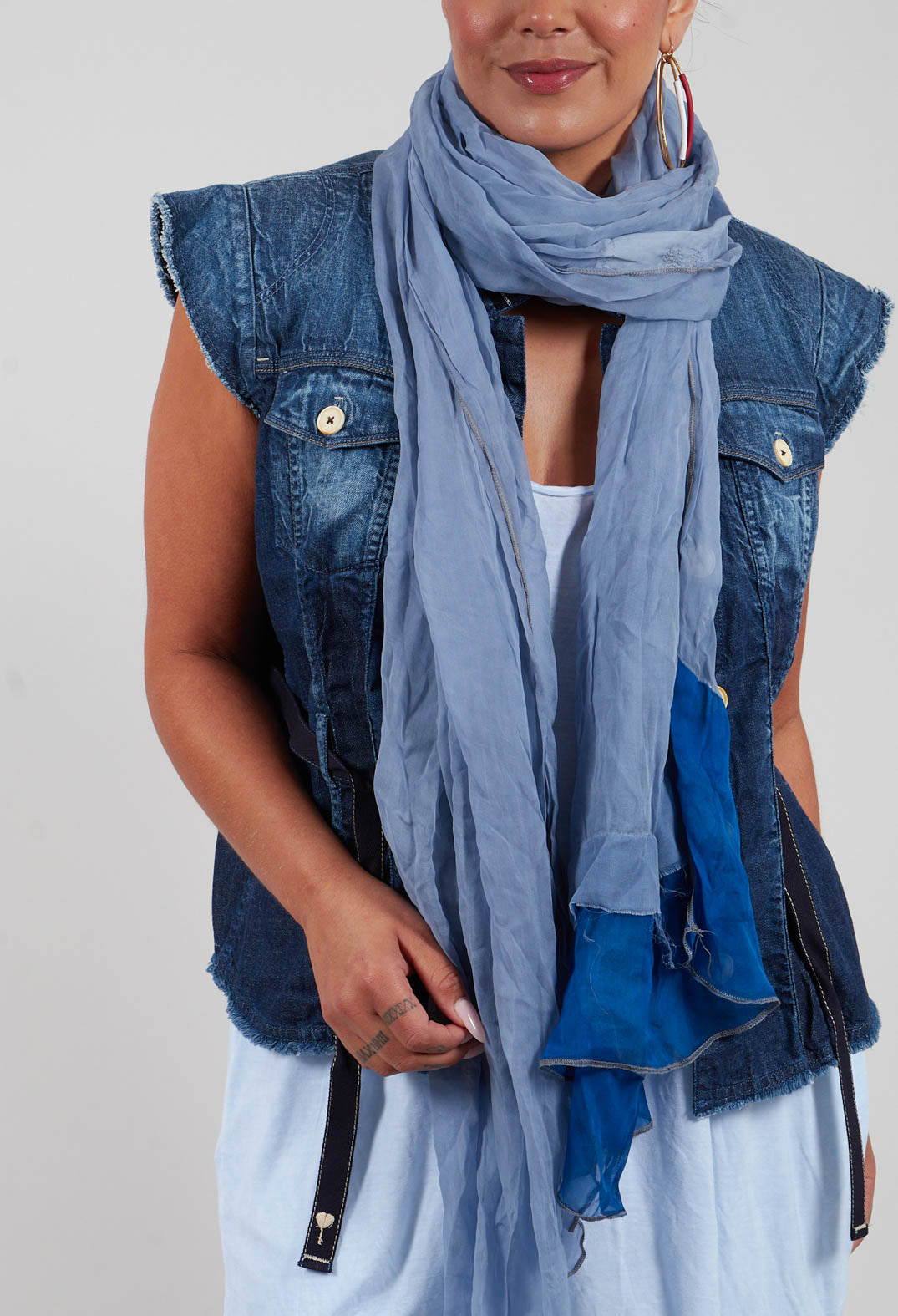 Raise Up Waistcoat in Denim Blue