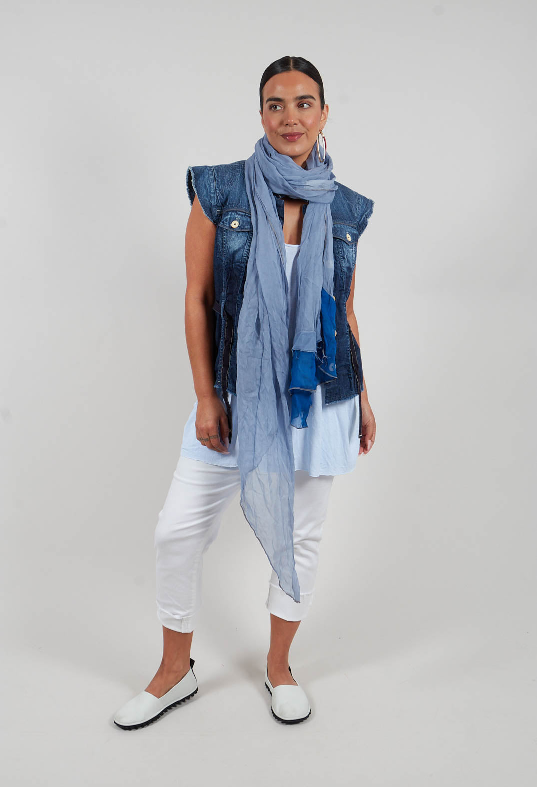 Raise Up Waistcoat in Denim Blue
