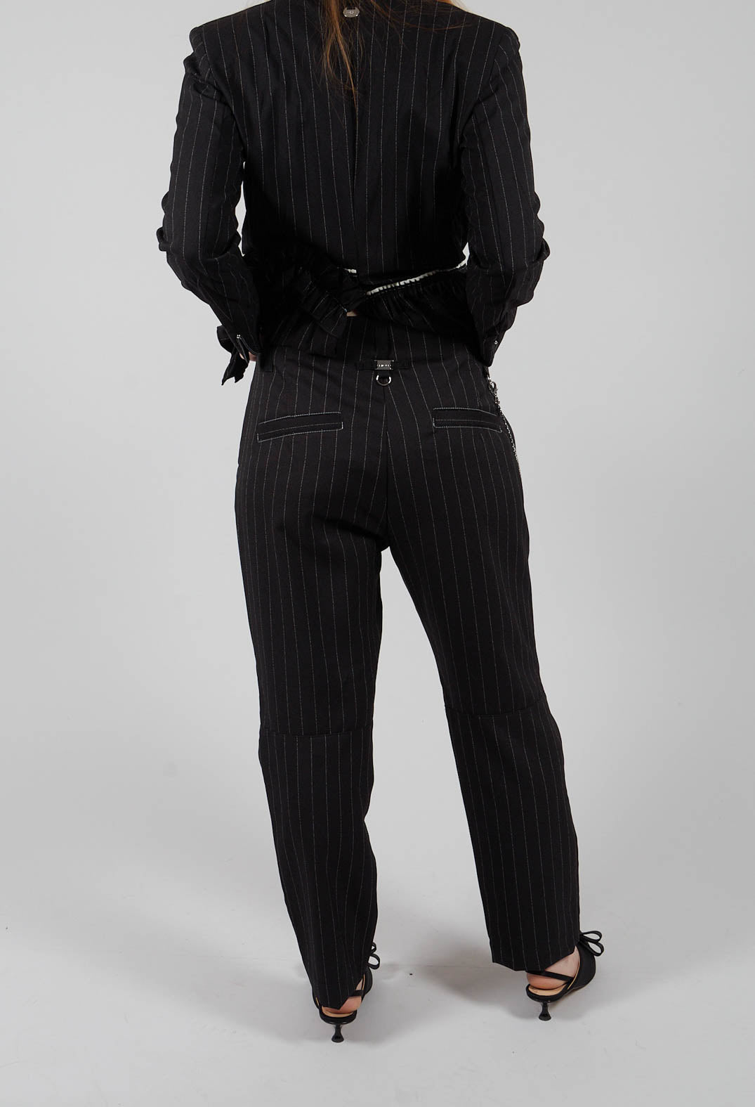 Hyper Trousers in Black Pinstripe