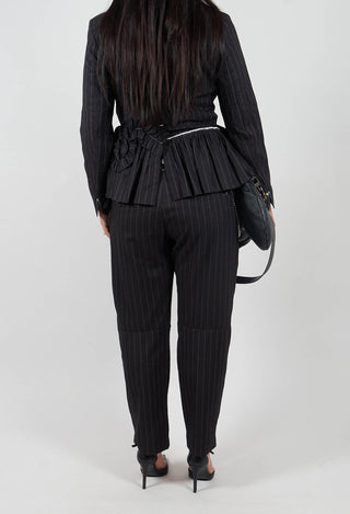Hyper Trousers in Black Pinstripe