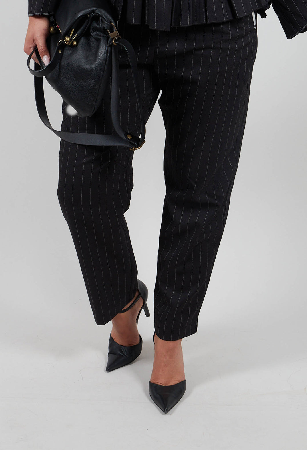Hyper Trousers in Black Pinstripe