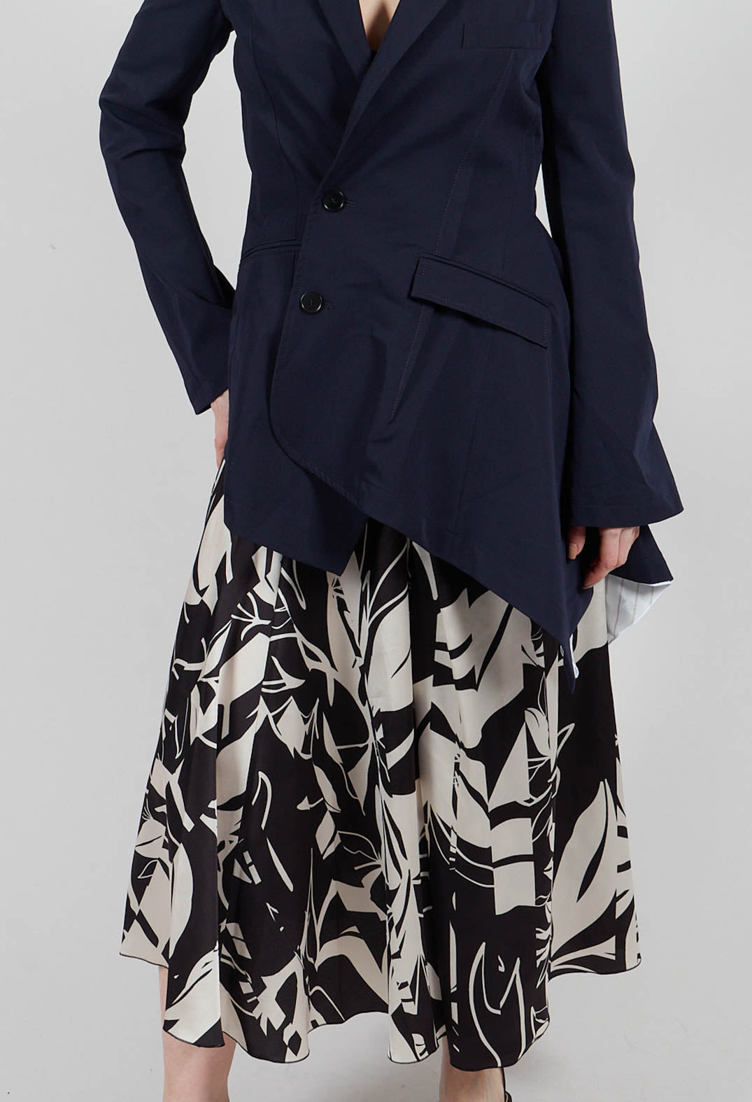 On Point Skirt in Navy Print