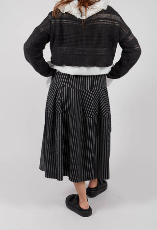 Striped Skirt in Black and White