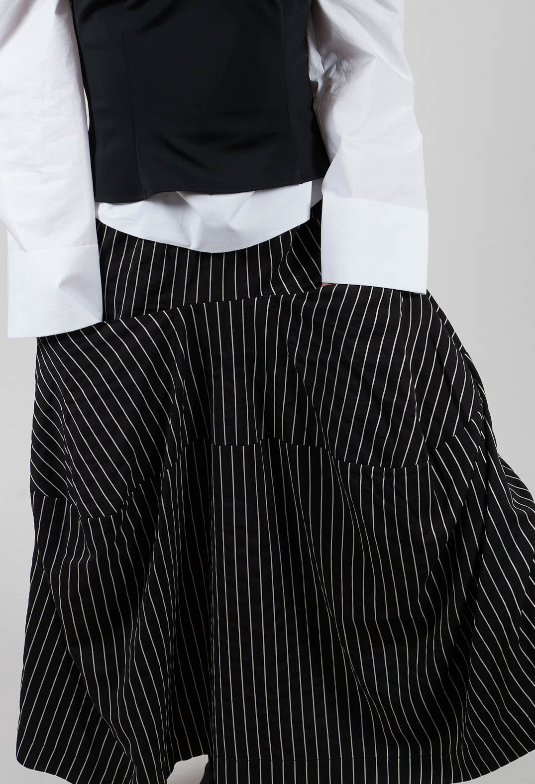 Striped Skirt in Black and White