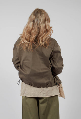 Jacket with Pockets in Dark Khaki