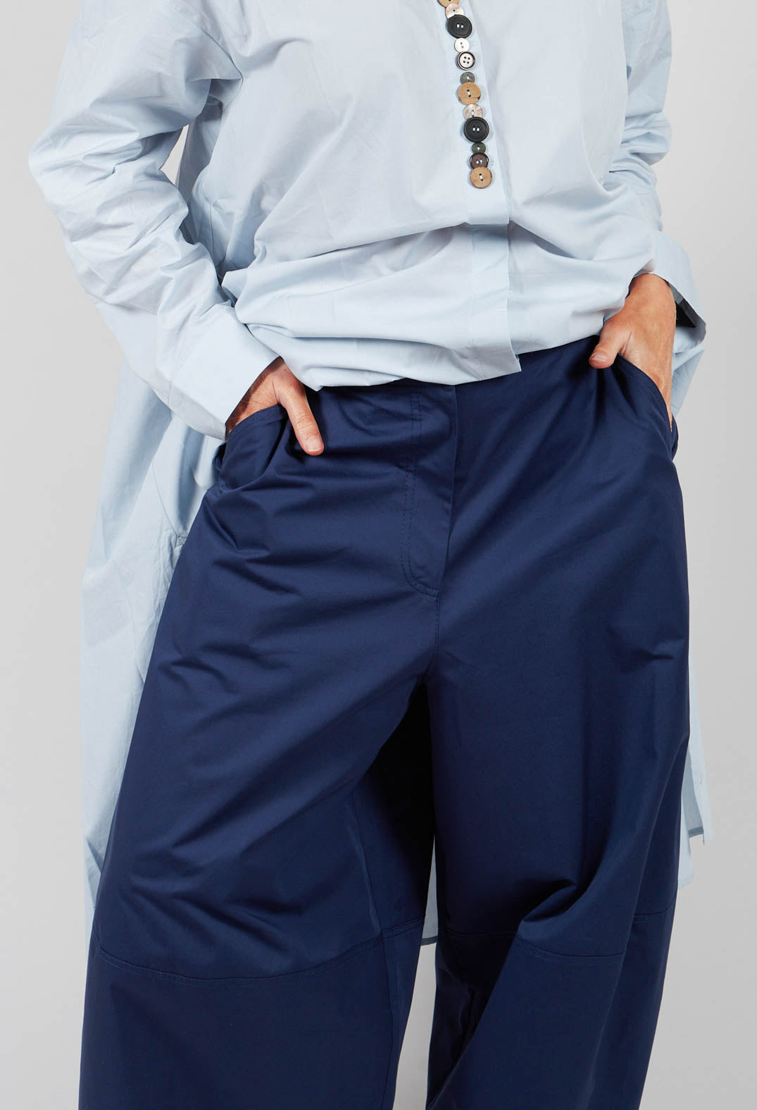 Wide Leg Trouser in Azure Blue