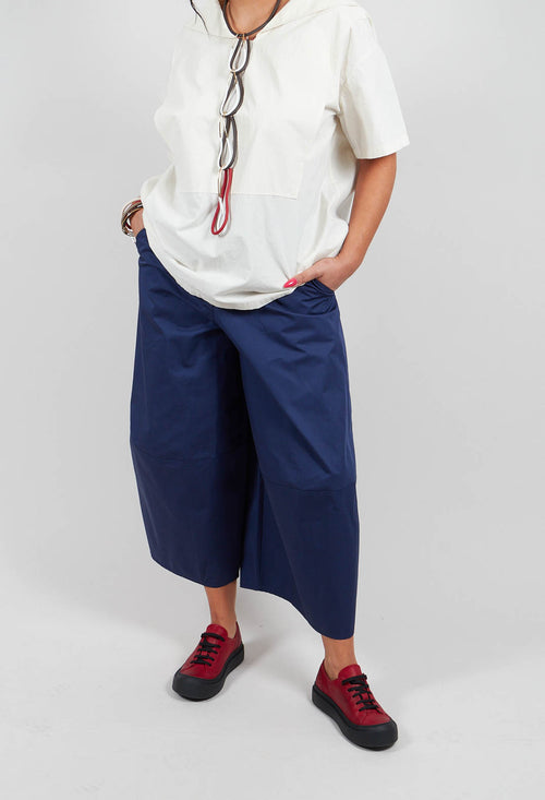 Wide Leg Trouser in Azure Blue