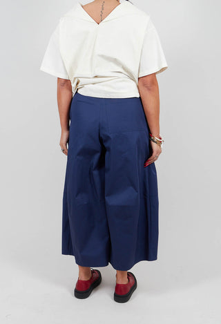Wide Leg Trouser in Azure Blue