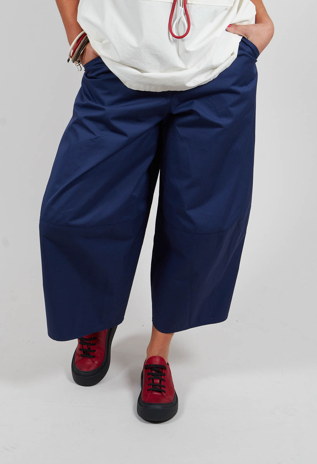 Wide Leg Trouser in Azure Blue