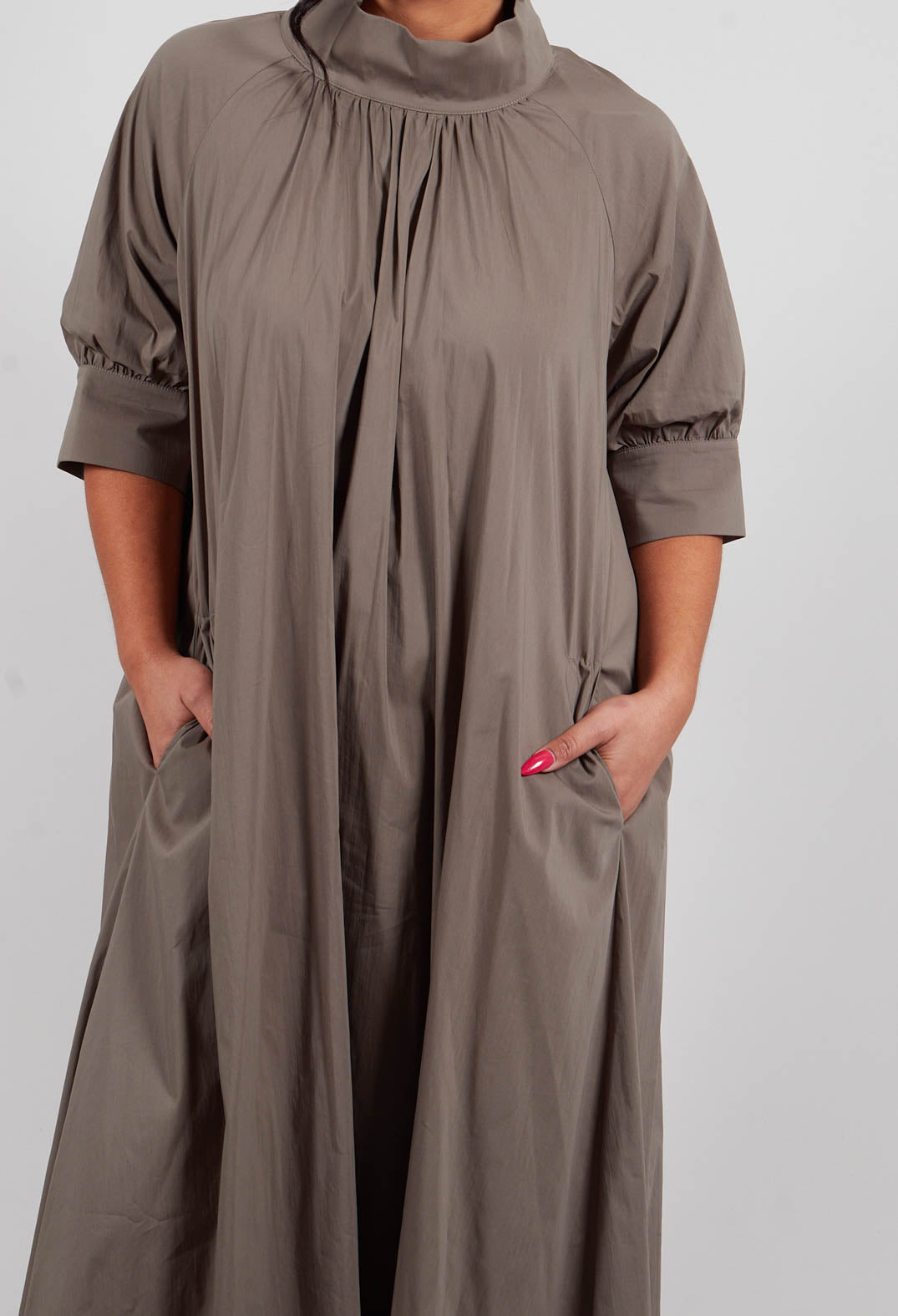 Smock Dress in Khaki