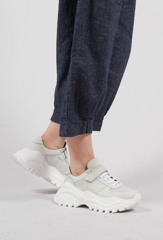 Lace Up Sneakers in Gasoline Bianco Ottico