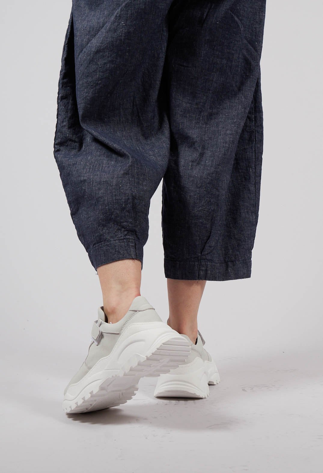 Lace Up Sneakers in Gasoline Bianco Ottico