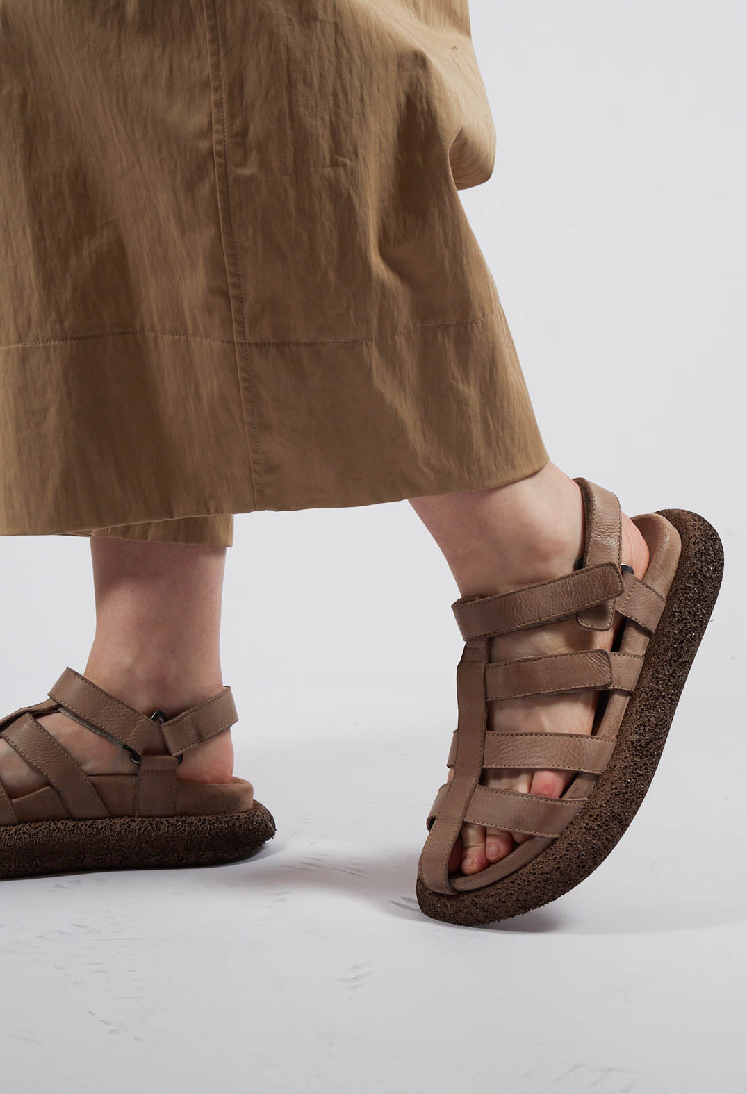 Cut Out Sandals in Gasoline Malto