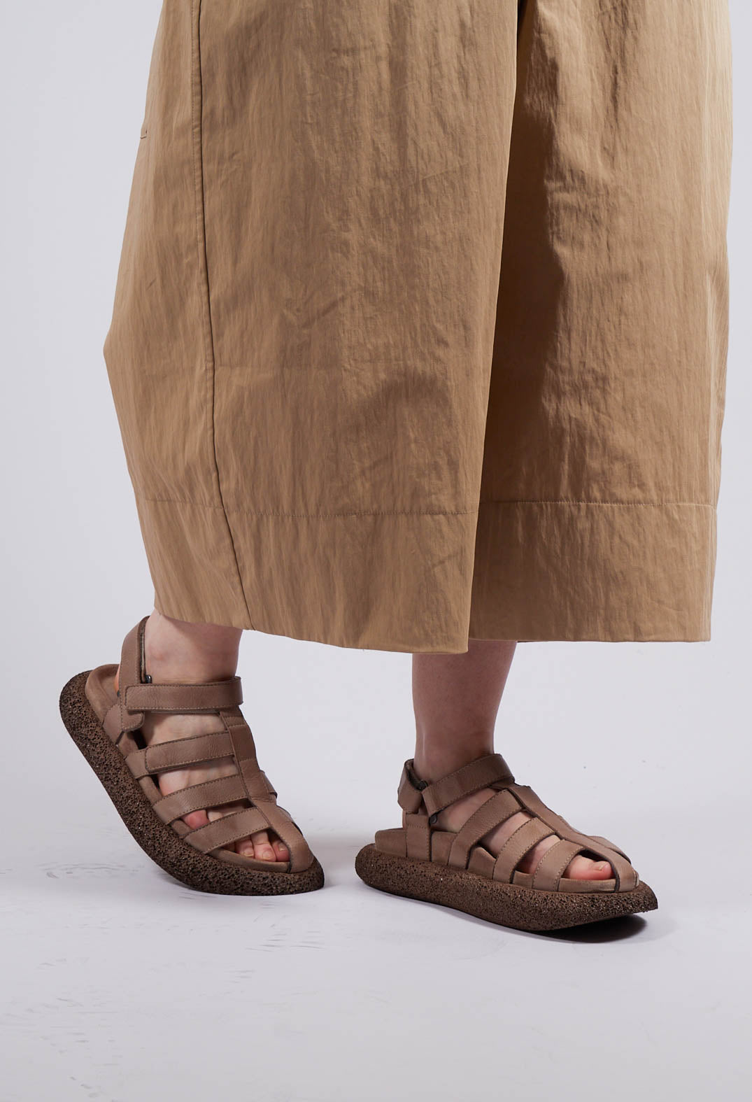 Cut Out Sandals in Gasoline Malto