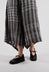 Closed Toe Bar Flat Shoes in Gasoline Nero