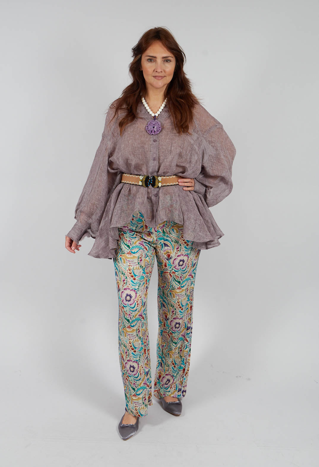 Coco Trousers in Anemone Plum