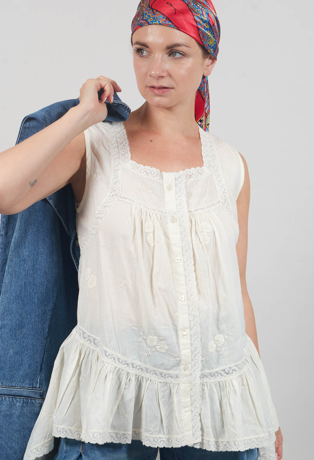 Serafine Top in Ecru