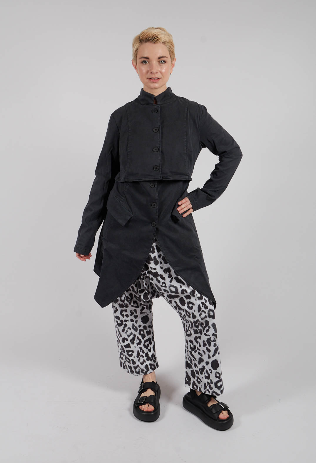 Penguin Coat in Charcoal