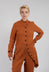 Linen Penguin Coat in Terracotta